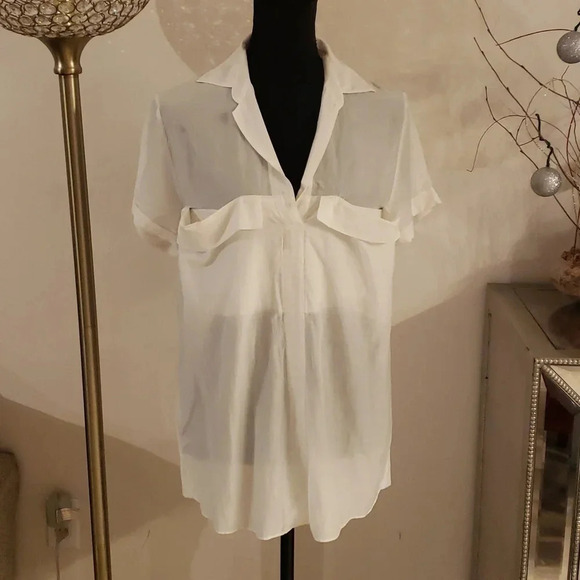 bcbgmaxazria cotton/silk top size S - Picture 1 of 5